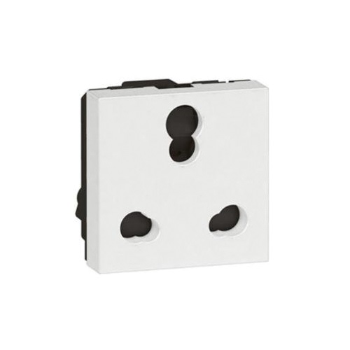 Legrand Arteor White Socket, 6/16A, 3 Pin, 2 M, 5734 71